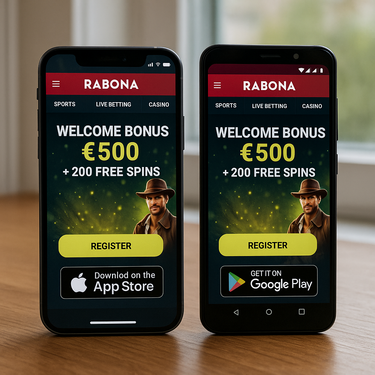 Rabona Casino - Mobilne aplikacije za iOS in Android